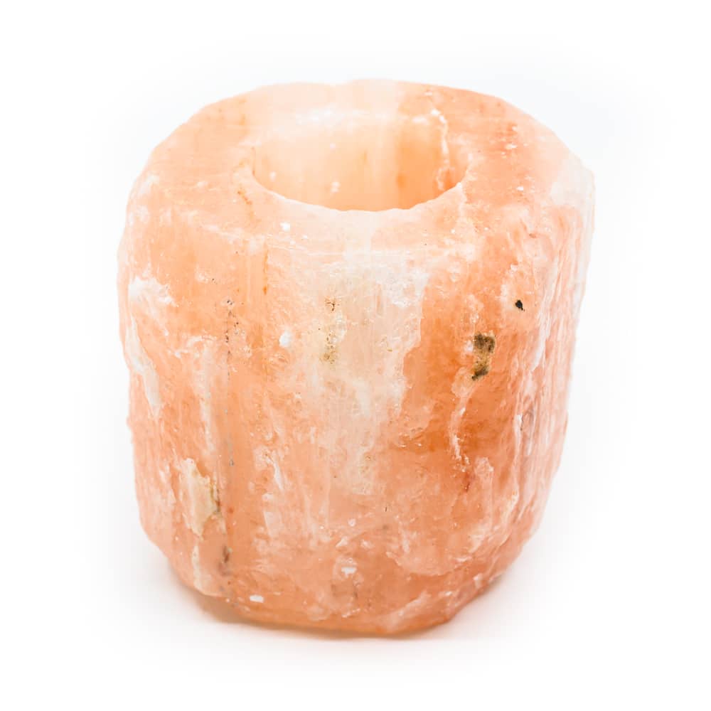 Salt Stone Tea Light Holder Orange/Pink (1 - 1.5 kg)