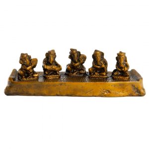Ganesha Statues - Music on Plateau - set of 5