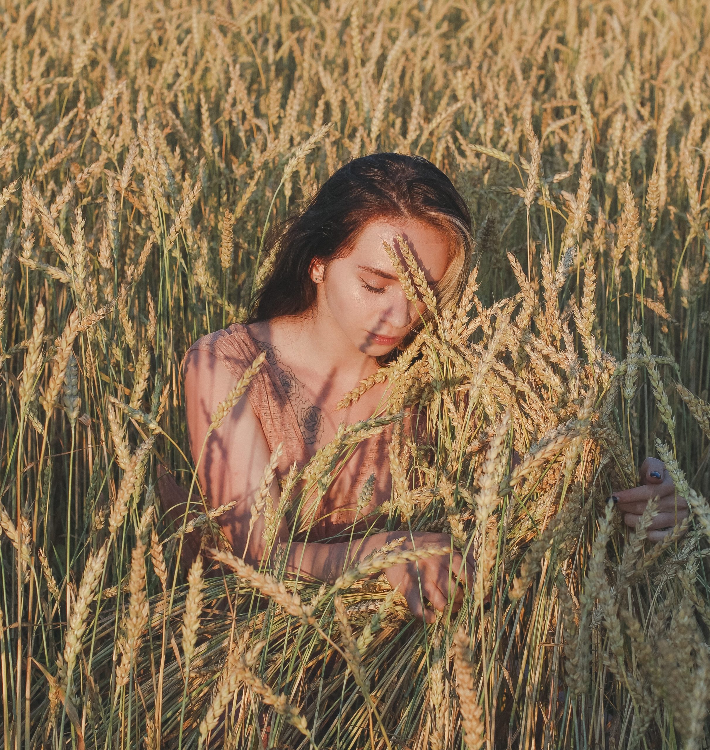 girl in wheat field virgo