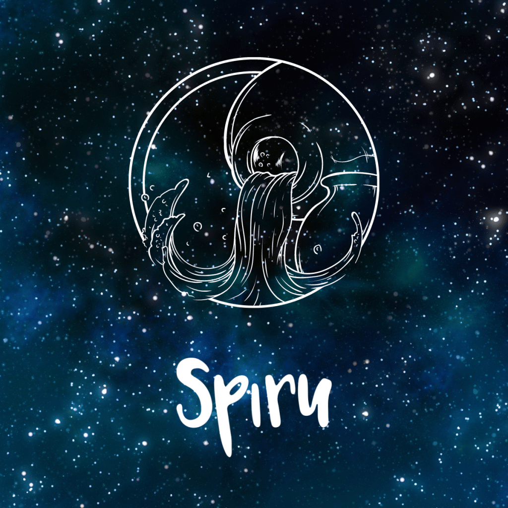 Aquarius symbol spiru stars
