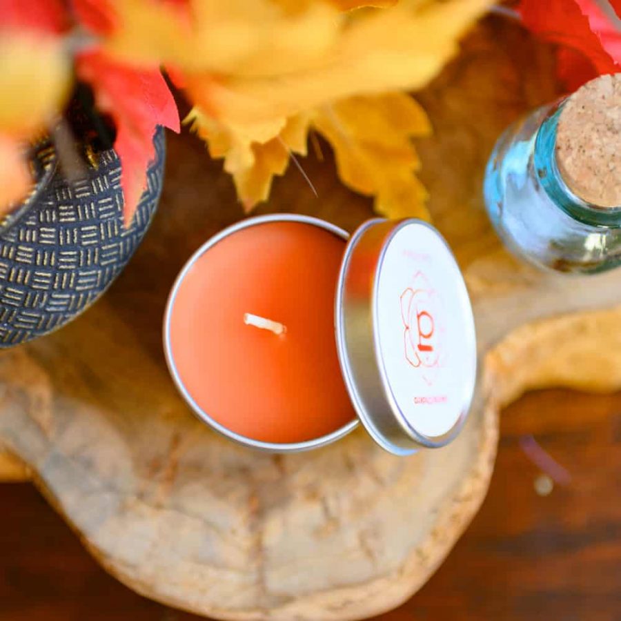 orange second chakra scented candle