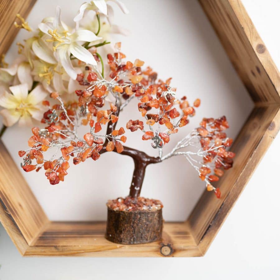 carnelian gemstone decoration tree