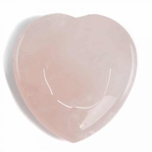 Gemstone Heart Rose Quartz Palm Stone - 60 mm