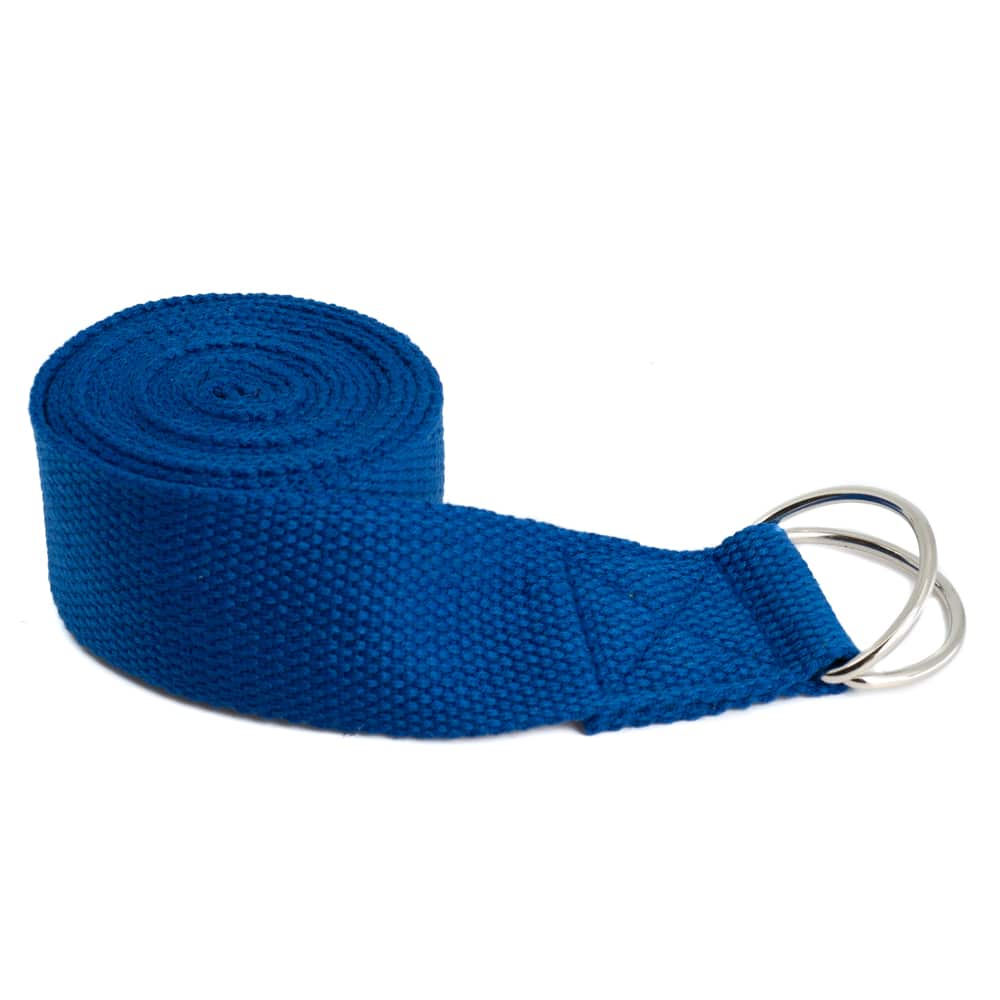 Yoga Belt with D-Ring Cotton Dark Blue (183 cm)