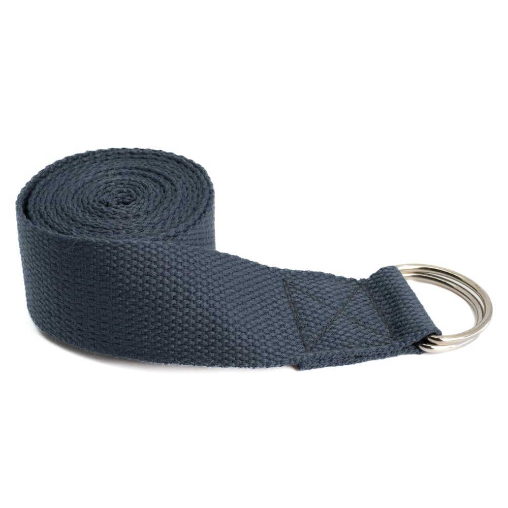 Yoga Belt with D-Ring Cotton Gray (183 cm)