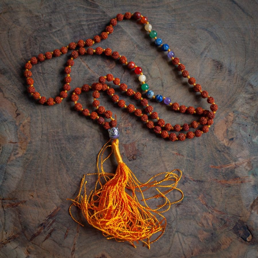 rudraksha mala with chakra beads
