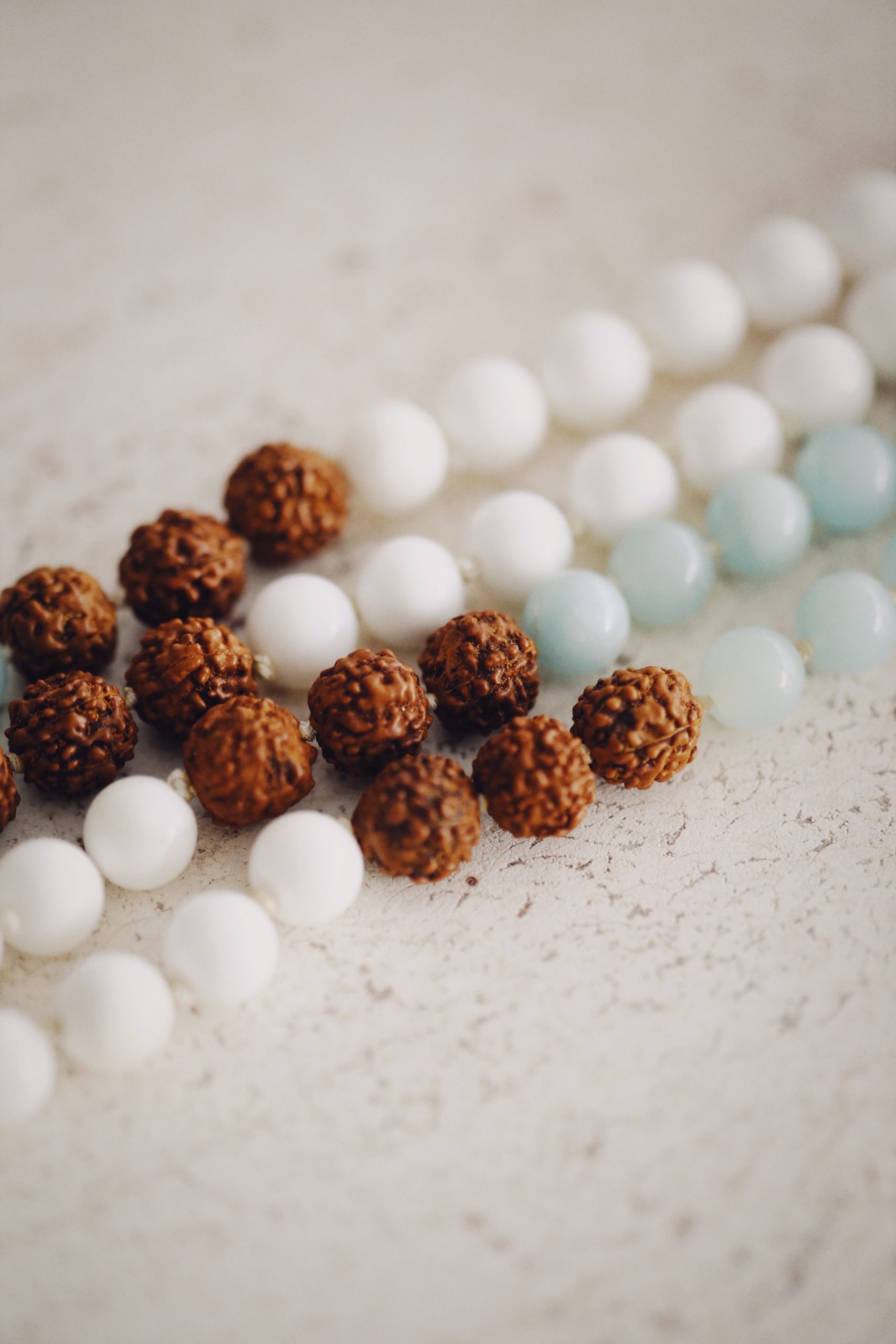 rudraksha beads with gemstone beads