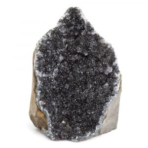Rough Black Amethyst Gemstone Geode Standing 80 - 100 mm