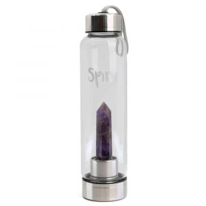 Spiru Gemstone Water Bottle Amethyst Obelisk - 500 ml