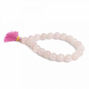 Gemstone Bracelet Rose Quartz 'Power Beads' - 10 mm