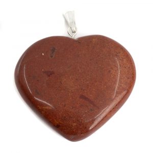 Gemstone Heart Pendant Red Jasper (40 mm)