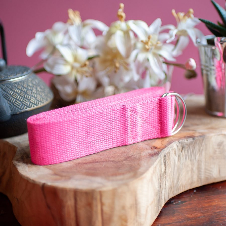 pink yoga belt d ring