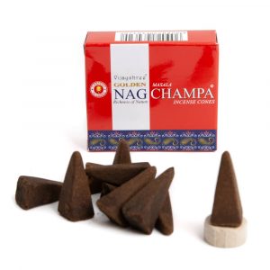 Golden Nag Champa Incense Cones (1 Pack)
