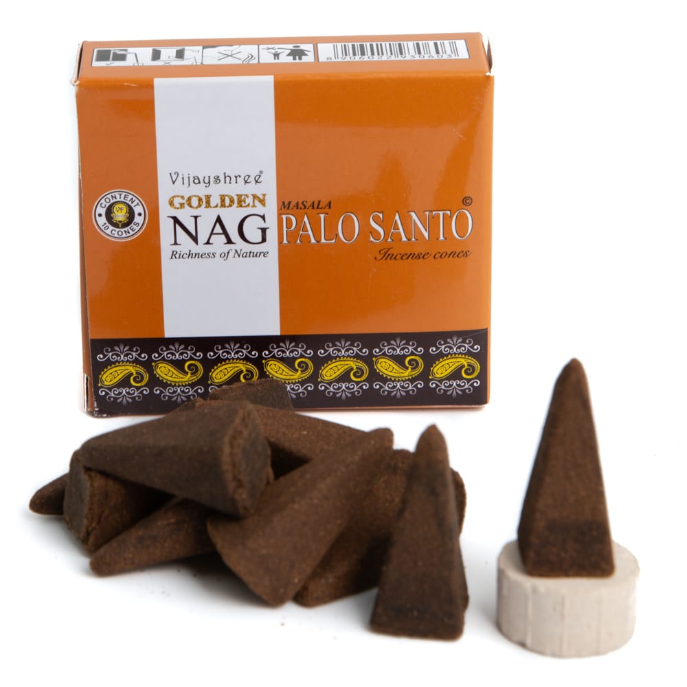 Golden Nag Palo Santo Incense Cones (1 Pack)