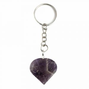 Gemstone Keychain Amethyst Heart (25 mm)