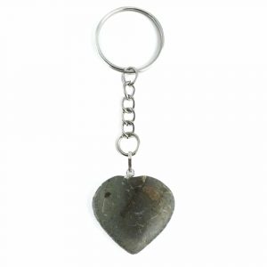 Gemstone Keychain Labradorite Heart (25 mm)