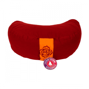 Yogi and Yogini Meditation Cushion Red Crescent Cotton - 1st Chakra - 33 x 13 cm