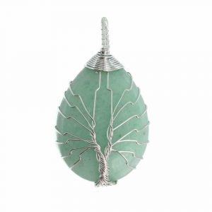 Gemstone Pendant Tree of Life Green Aventurine (4 cm)