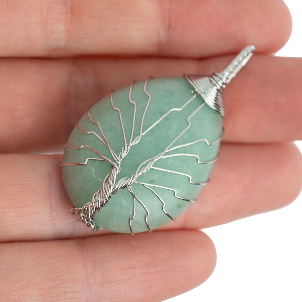 Buy Gemstone Pendant Tree Of Life Green Aventurine 4 Cm Online Spiru