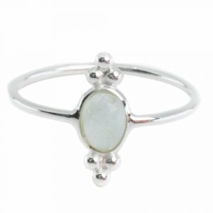 Gemstone Ring Aquamarine - 925 Silver - Fancy (Size 17)