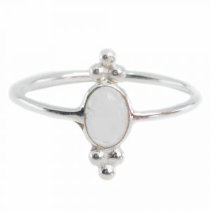 Gemstone Ring Rock Crystal - 925 Silver - Fancy (Size 17)