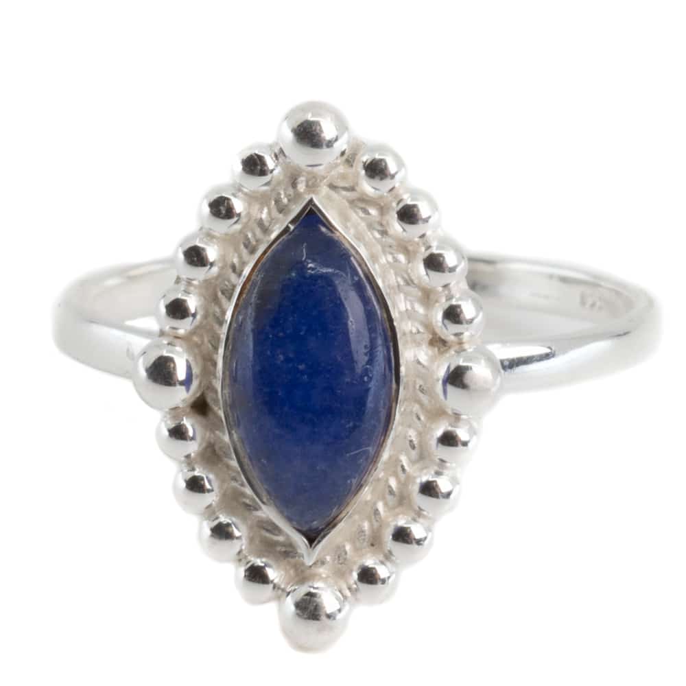 Gemstone Ring Sapphire (tinted) - 925 Silver (Size 17)