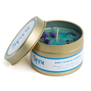 Gemstone Spell Scented Candle - Lapis Lazuli & Rock Crystal - Anti-Stress & Relaxation