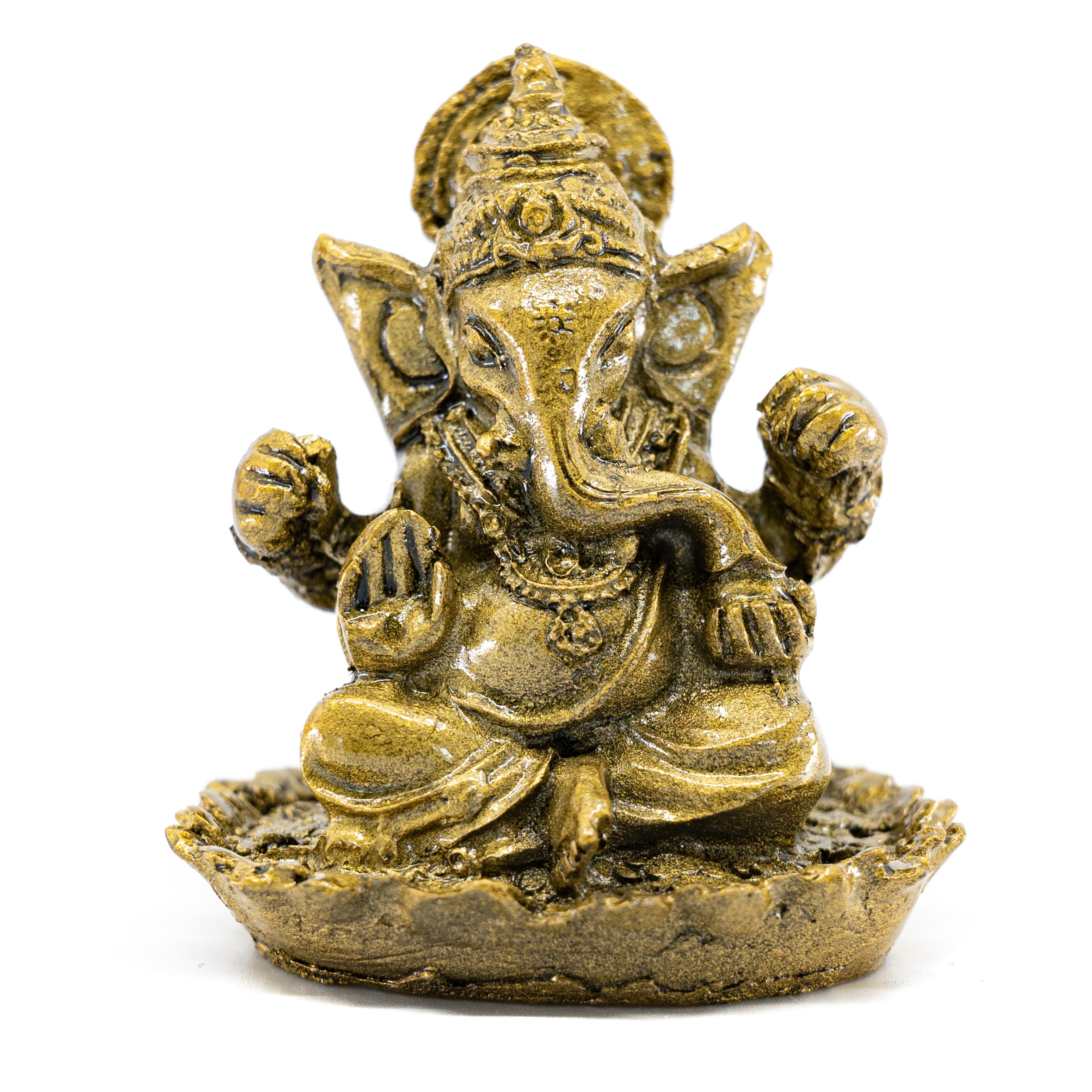 Ganesha Statue Gold Toned (6 cm)