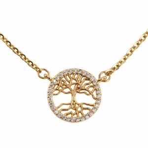 Necklace Tree of Life Gold Colored (12mm)