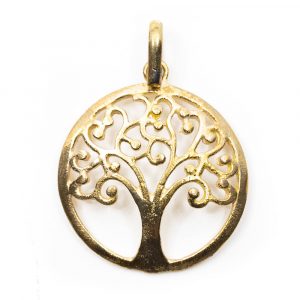 Pendant Tree of Life Brass Gold (25 mm)