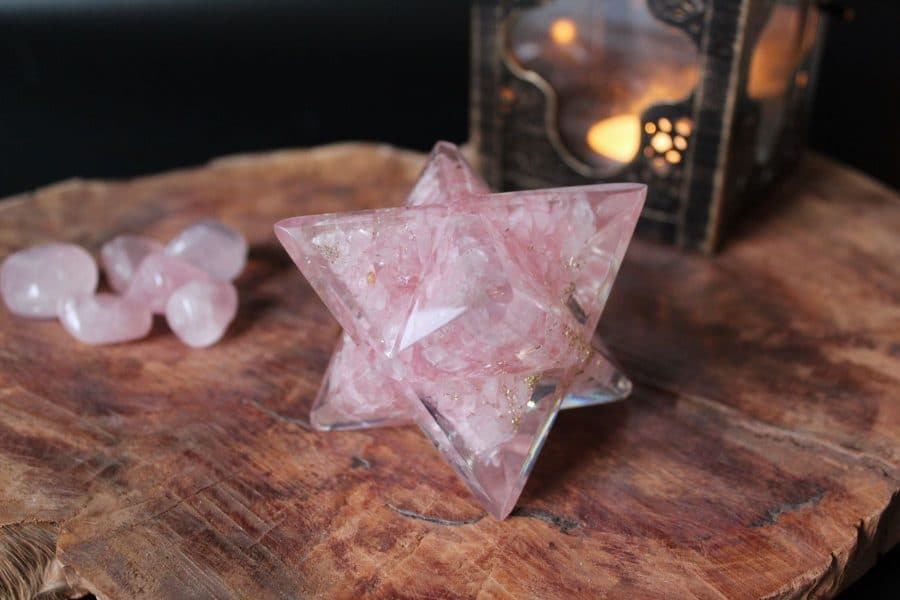 orgonite merkaba rose quartz