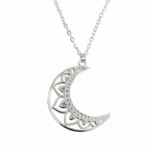 Necklace Moon Mandala - Silver Colored(22 mm)