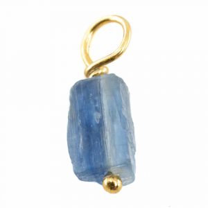 Raw Gemstone Pendant Kyanite 925 Silver and Gold Plated (8 - 12 mm)
