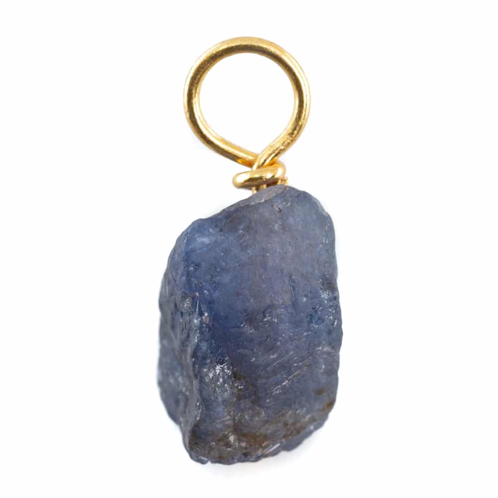 Raw Gemstone Pendant Tanzanite 925 Silver and Gold Plated (8 - 12 mm)