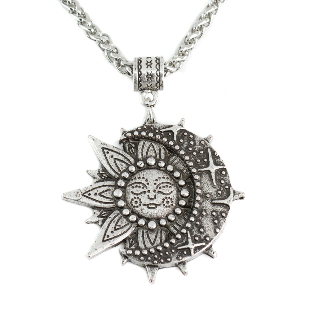 Talisman Solar and Celestial Necklace Silver Colored (35 mm)