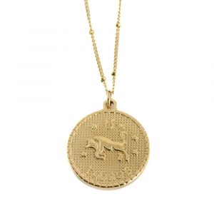 Metal Horoscope Pendant Taurus Gold Colored (25 mm)