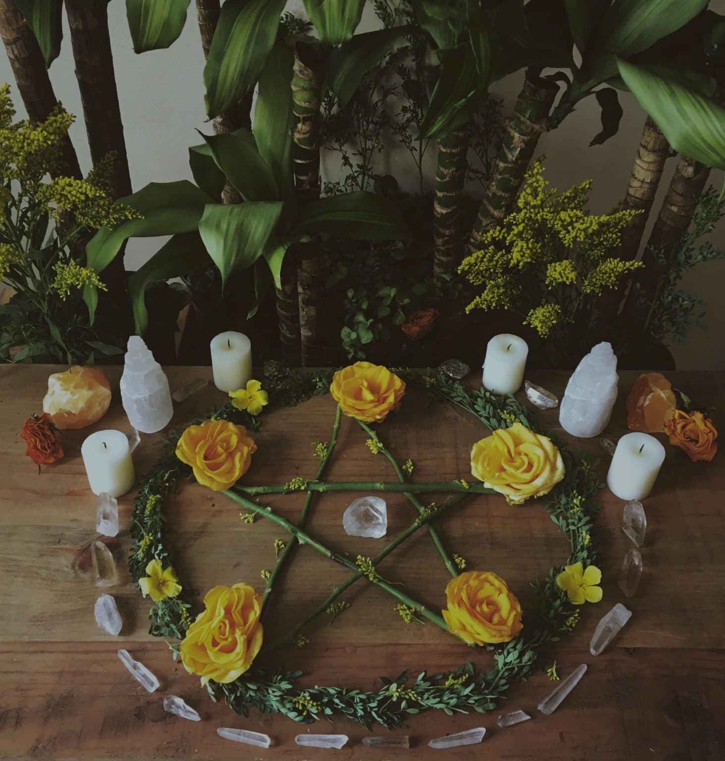 spring time pagan altar