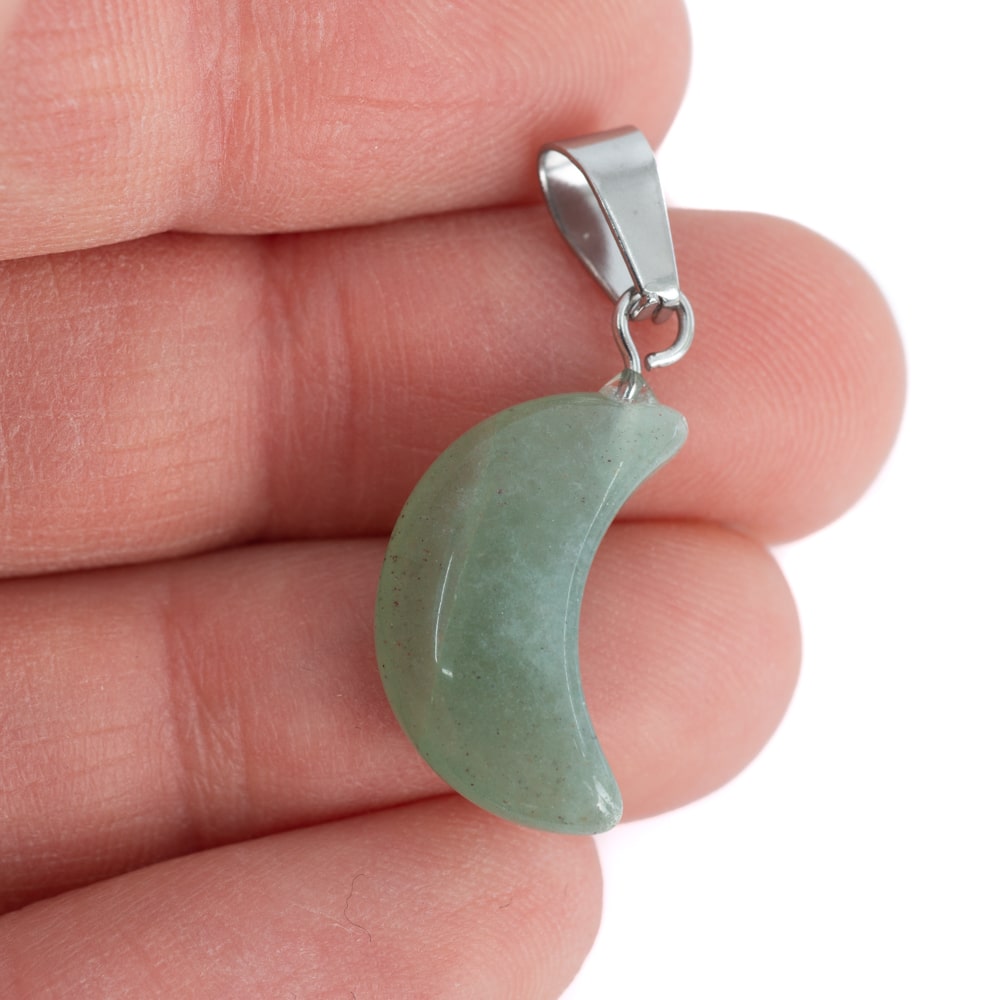 Buy Gemstone Pendant Green Aventurine Moon Online Spiru