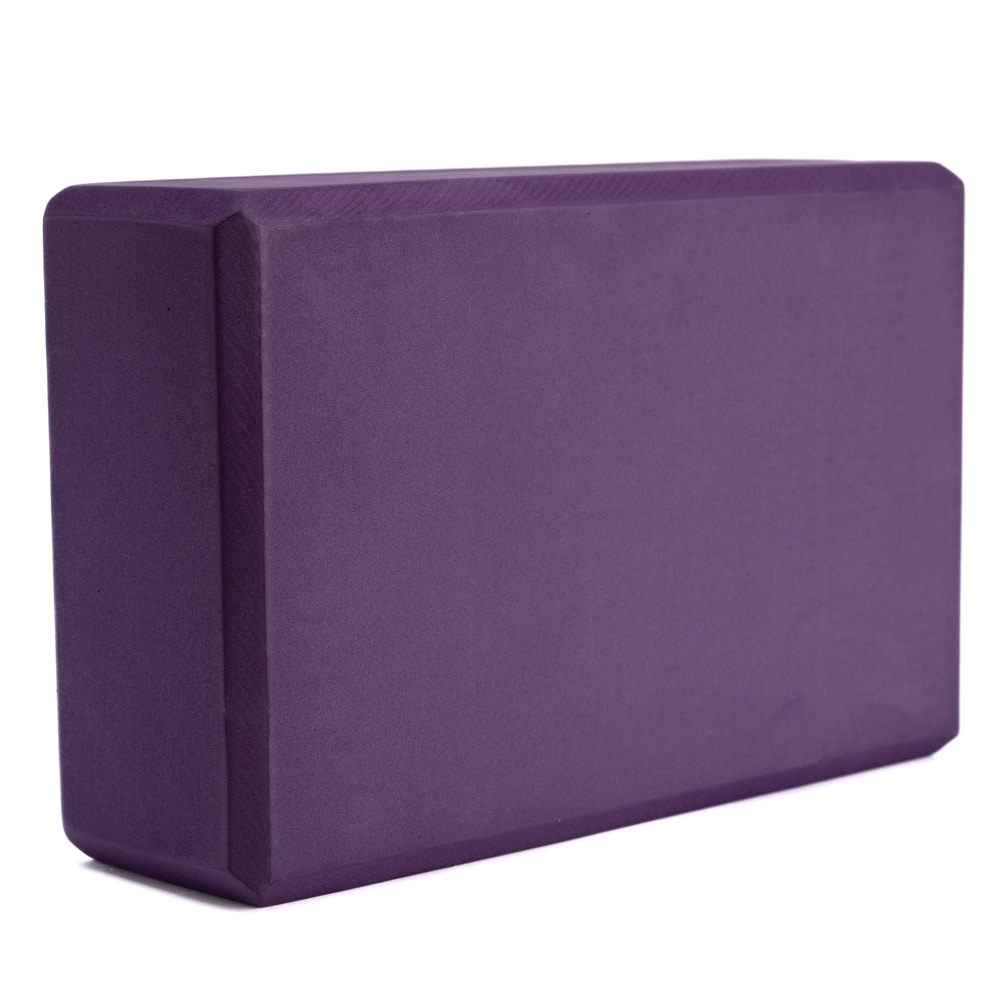 Spiru Yoga Block EVA Foam Purple Rectangular - 22 x 15 x 7.5 cm