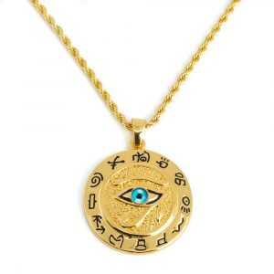 Amulet Gold Colored Eye of Horus (40 mm)