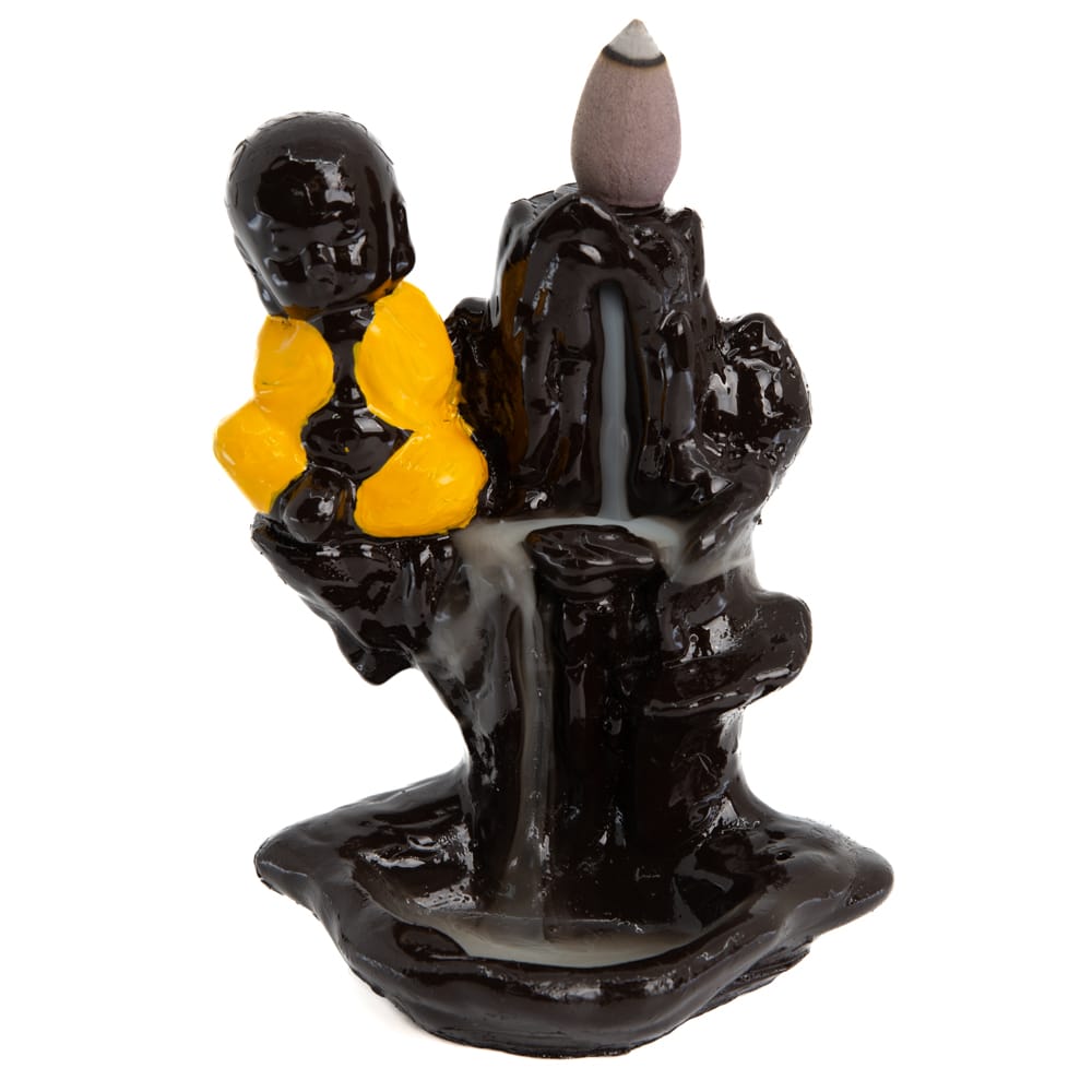 Backflow Incense Burner Waterfall Buddha (120 mm) Including Cones