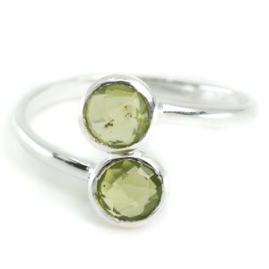 Birthstone Ring Peridote August - 925 Silver