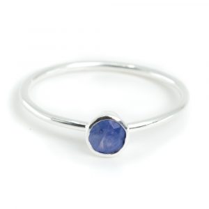 Birthstone Ring Sapphire September - 925 Silver - (Size 17)