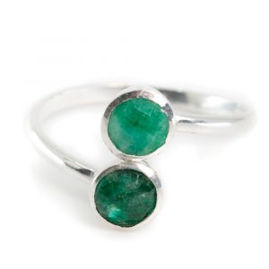 Birthstone Ring Emerald May - 925 Silver