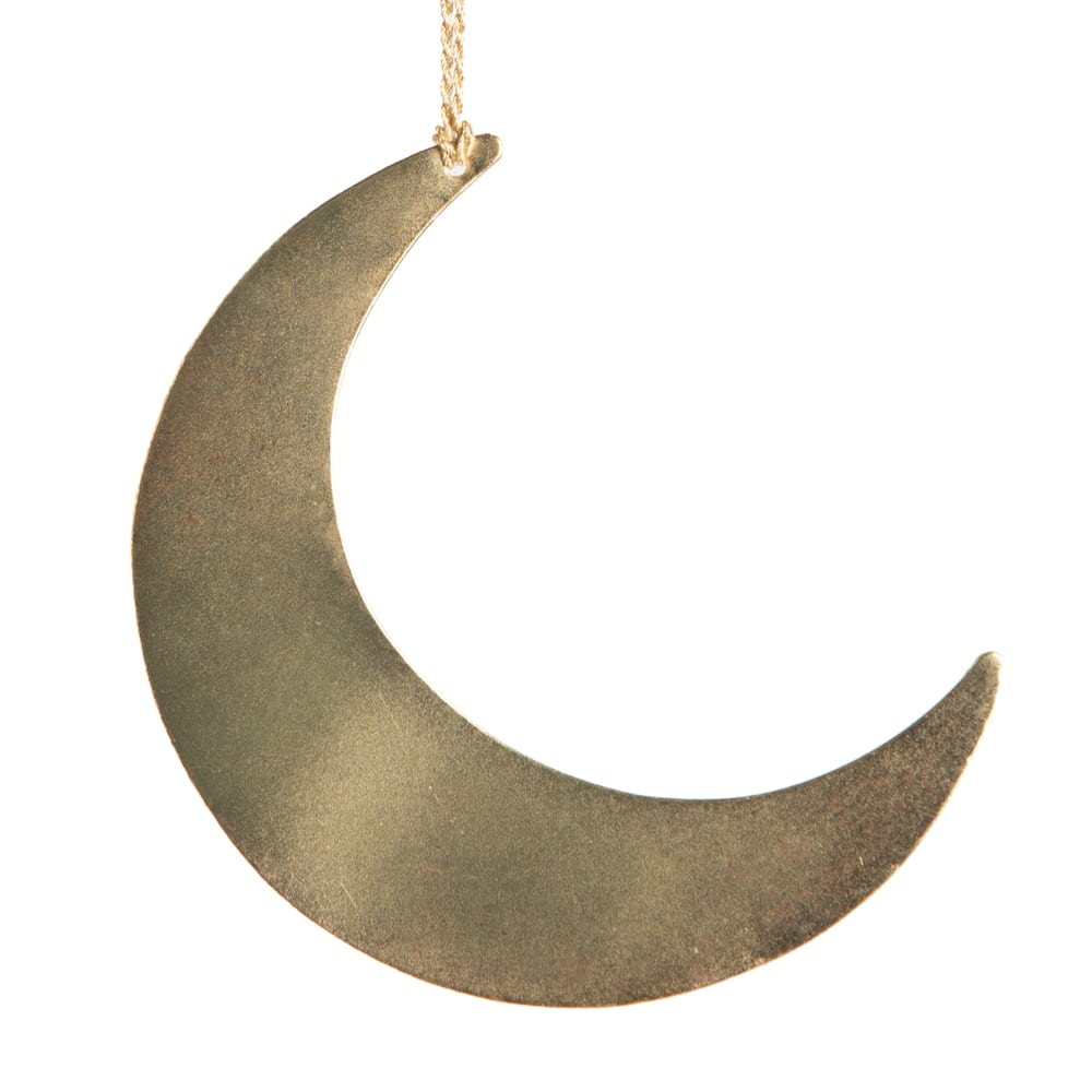 Handmade Pendant Brass - Waxing Moon