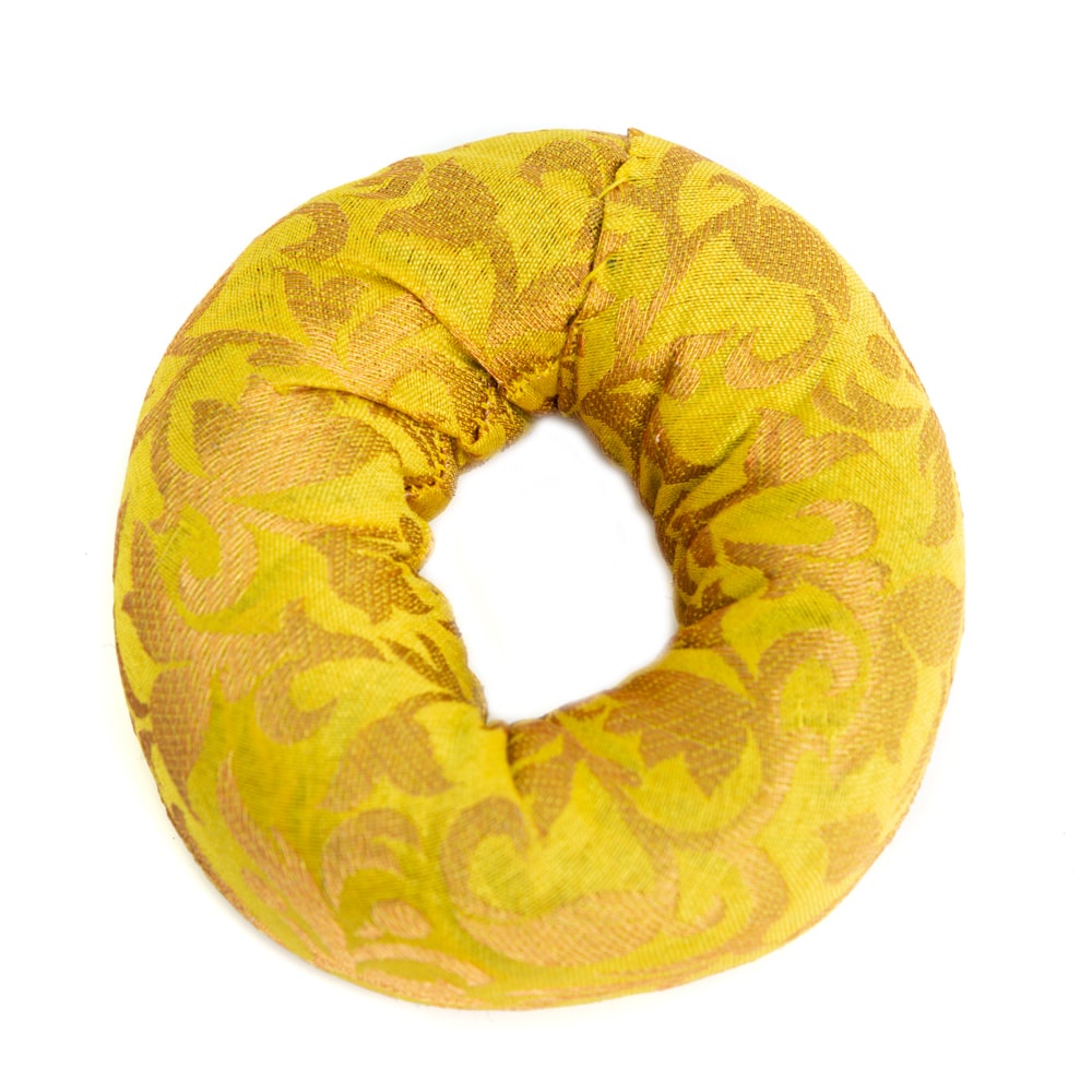 Singing Bowl Cushion Ring Shaped Yellow (10 x 3 cm)