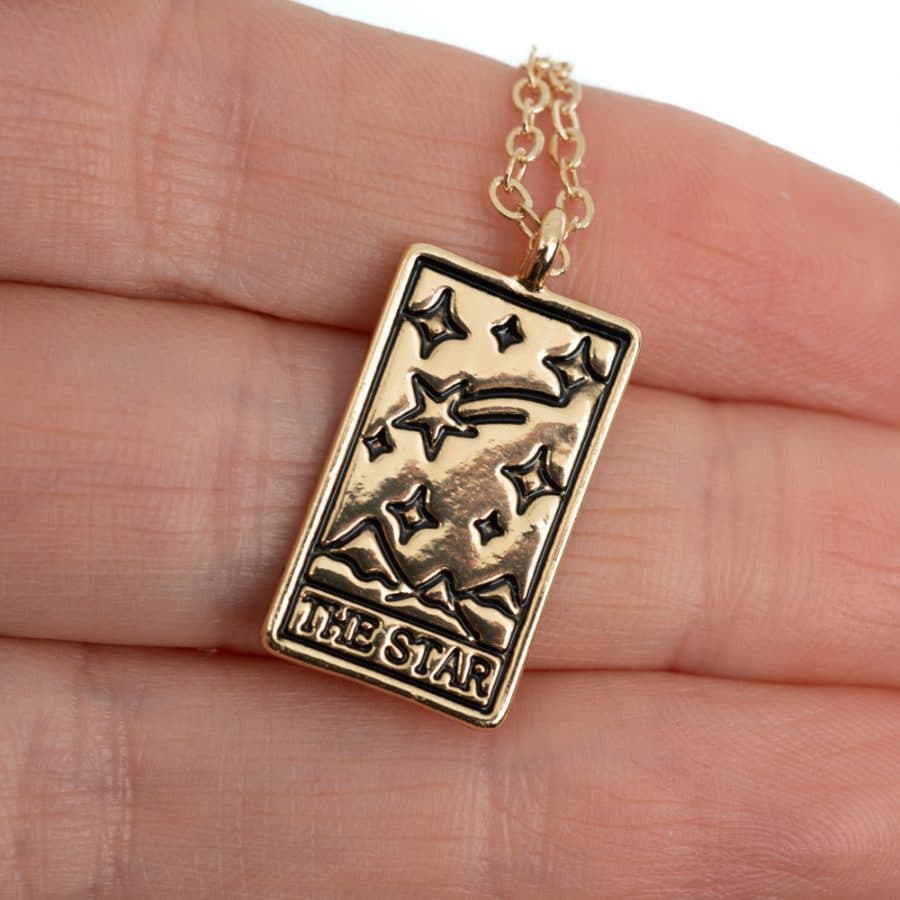 The star gold tarot pendant amulet