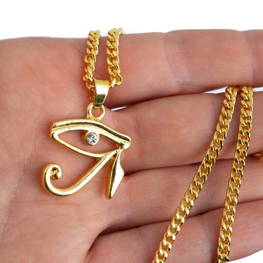 gold eye of horus amulet