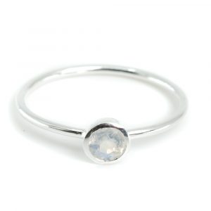 Birthstone Ring Moonstone June - 925 Silver - (Size 17)