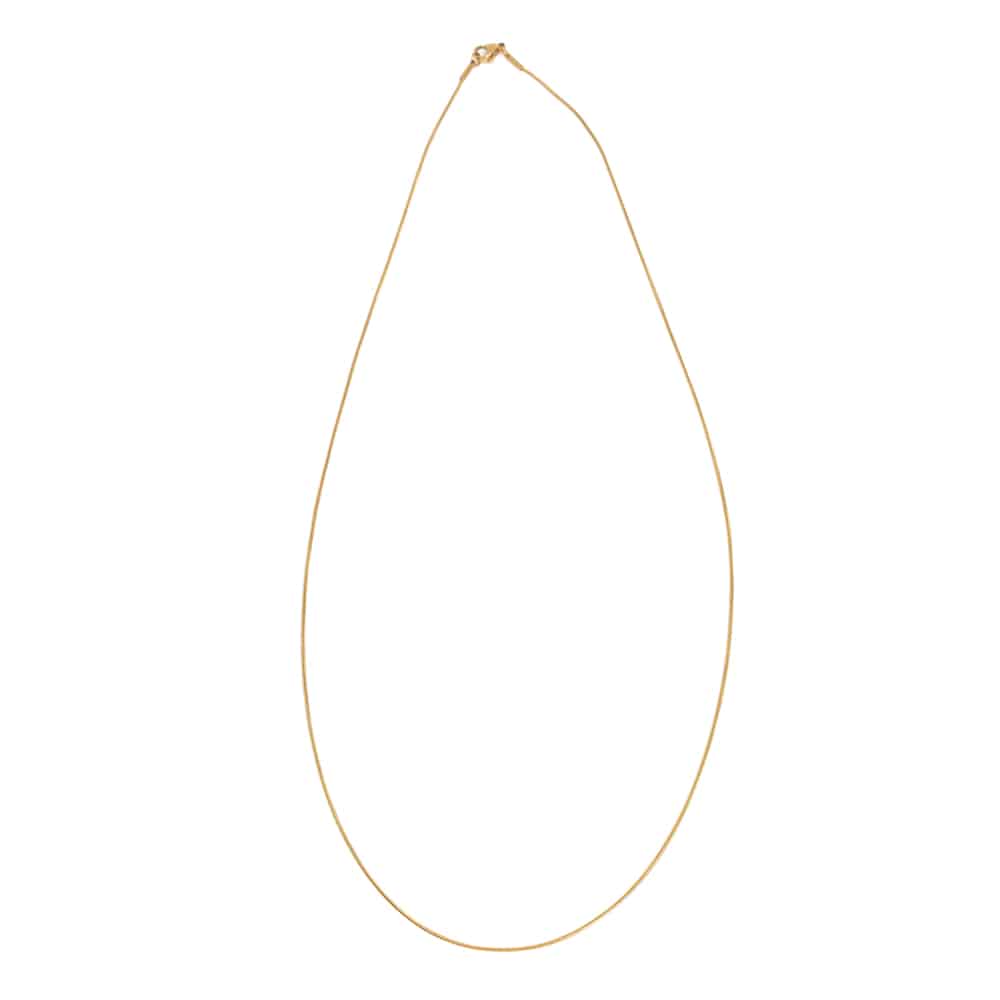 Steel Necklace with Latch Gold Colored (60 cm / 1 mm)